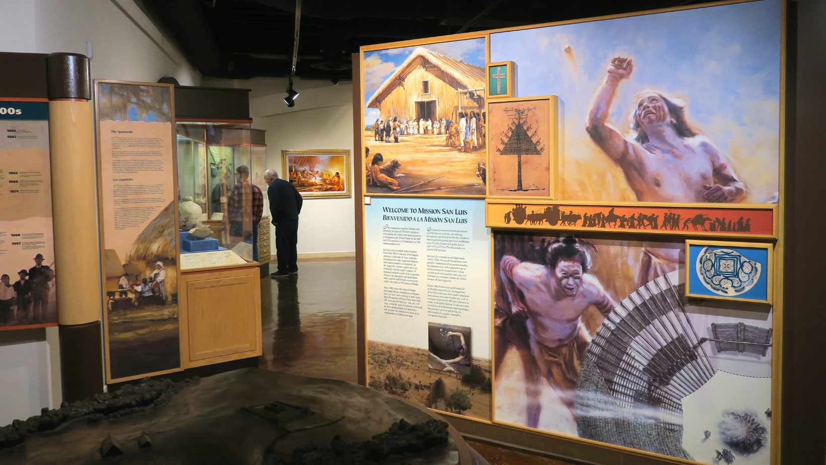 Museum exhibits at Mission San Luis